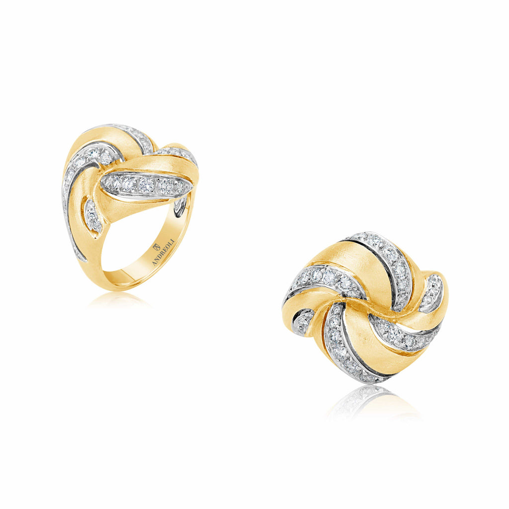 Art Deco Diamond Ring - Andreoli Italian Jewelry