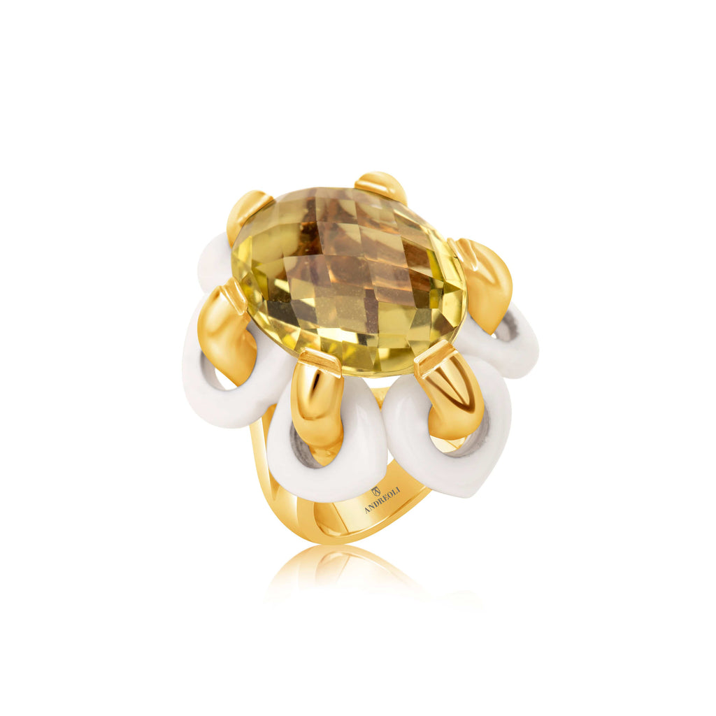 Flower Ring Rose Gold - Andreoli Italian Jewelry
