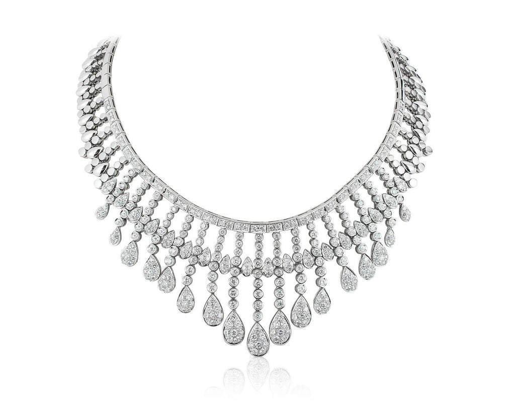 Art Deco Diamond Necklace - Andreoli Italian Jewelry