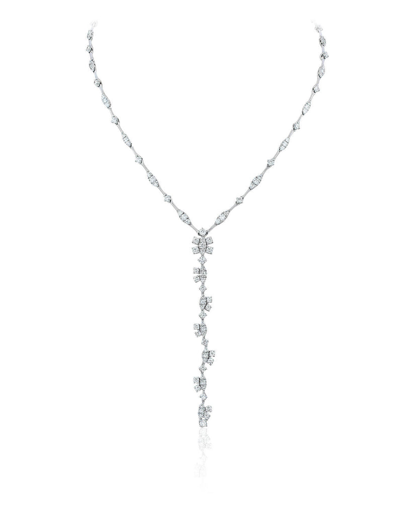 Diamond Lariat Necklace - Andreoli Italian Jewelry
