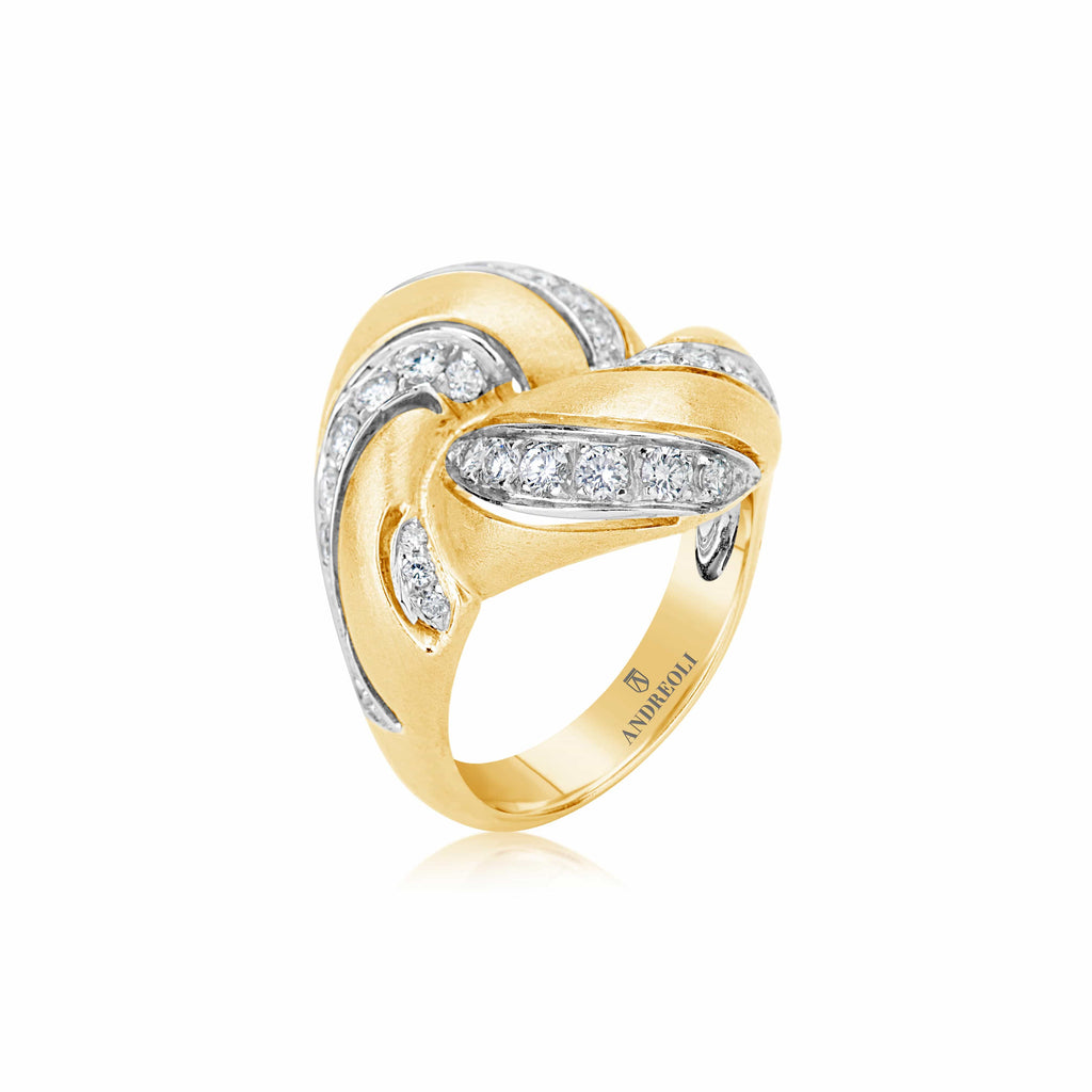 Art Deco Diamond Ring - Andreoli Italian Jewelry