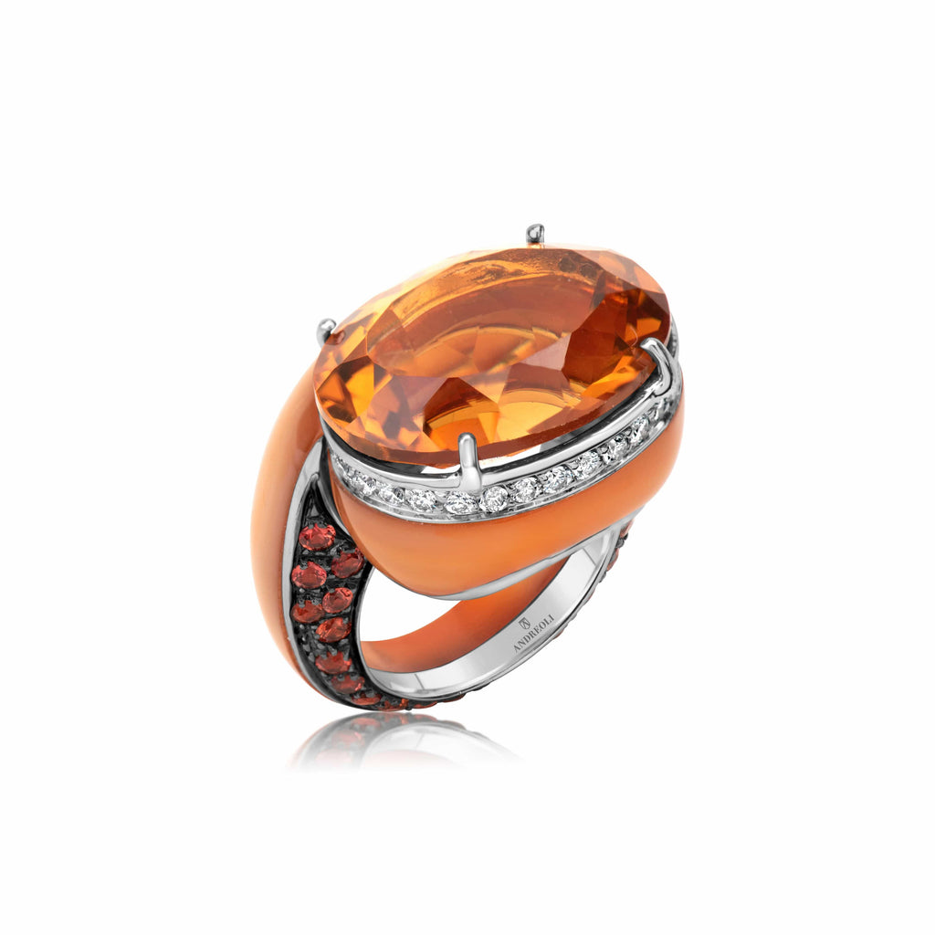 Citrine Ring - Andreoli Italian Jewelry