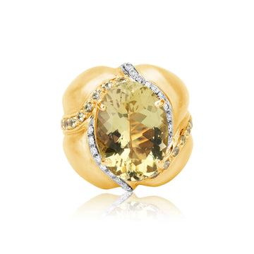 Citrine Rose Gold Ring - Andreoli Italian Jewelry