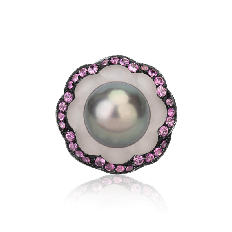 Pink Sapphire Ring White Gold - Andreoli Italian Jewelry